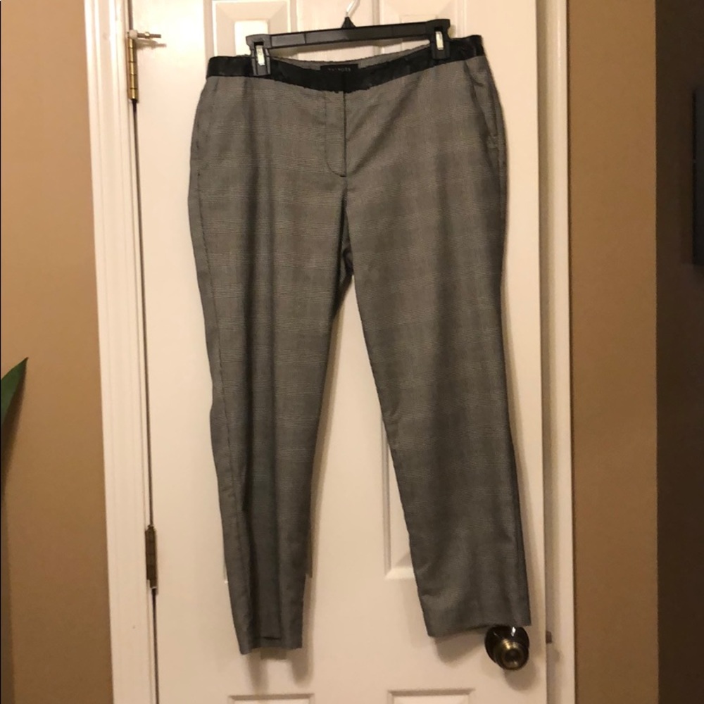 Talbots crop thin houndstooth pants 12P